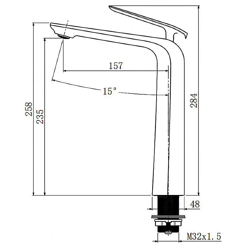 ESPERIA - Black & Chrome Basin Mixer Aquaperla
