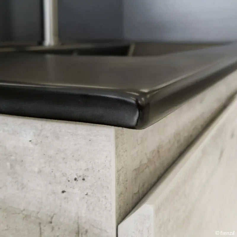 Dolce Matte Black Full Depth Ceramic Basin Top 750 fienza