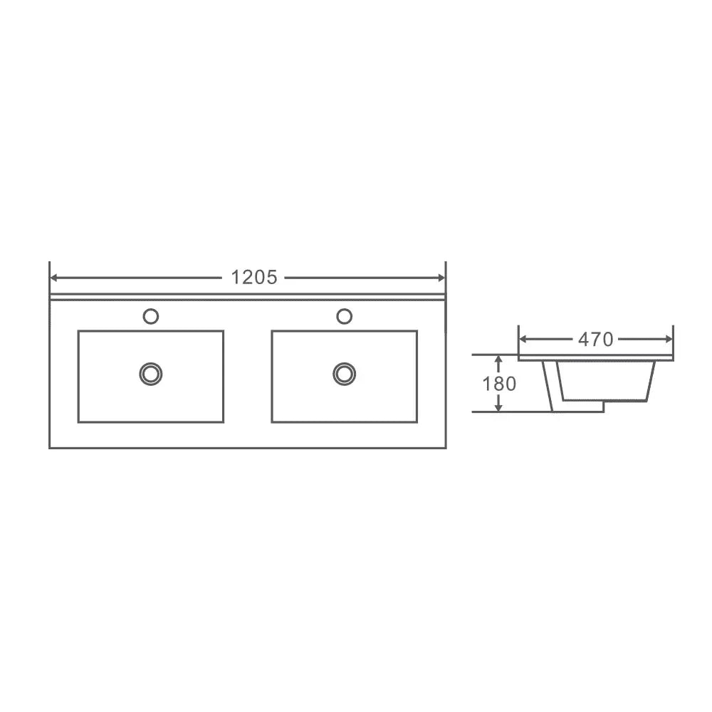 HERA 1200mm Wall-Hung Vanity - Black Oak mercioaustralia