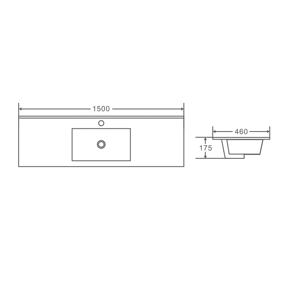 Seattle 1500mm Wall-Hung Cabinet - Matt White mercioaustralia