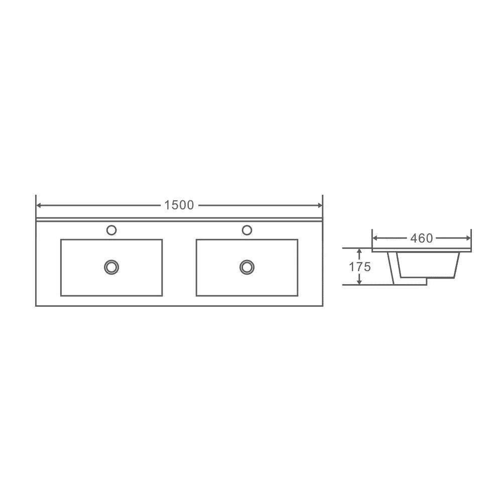 Seattle 1500mm Wall-Hung Cabinet - Matt White mercioaustralia