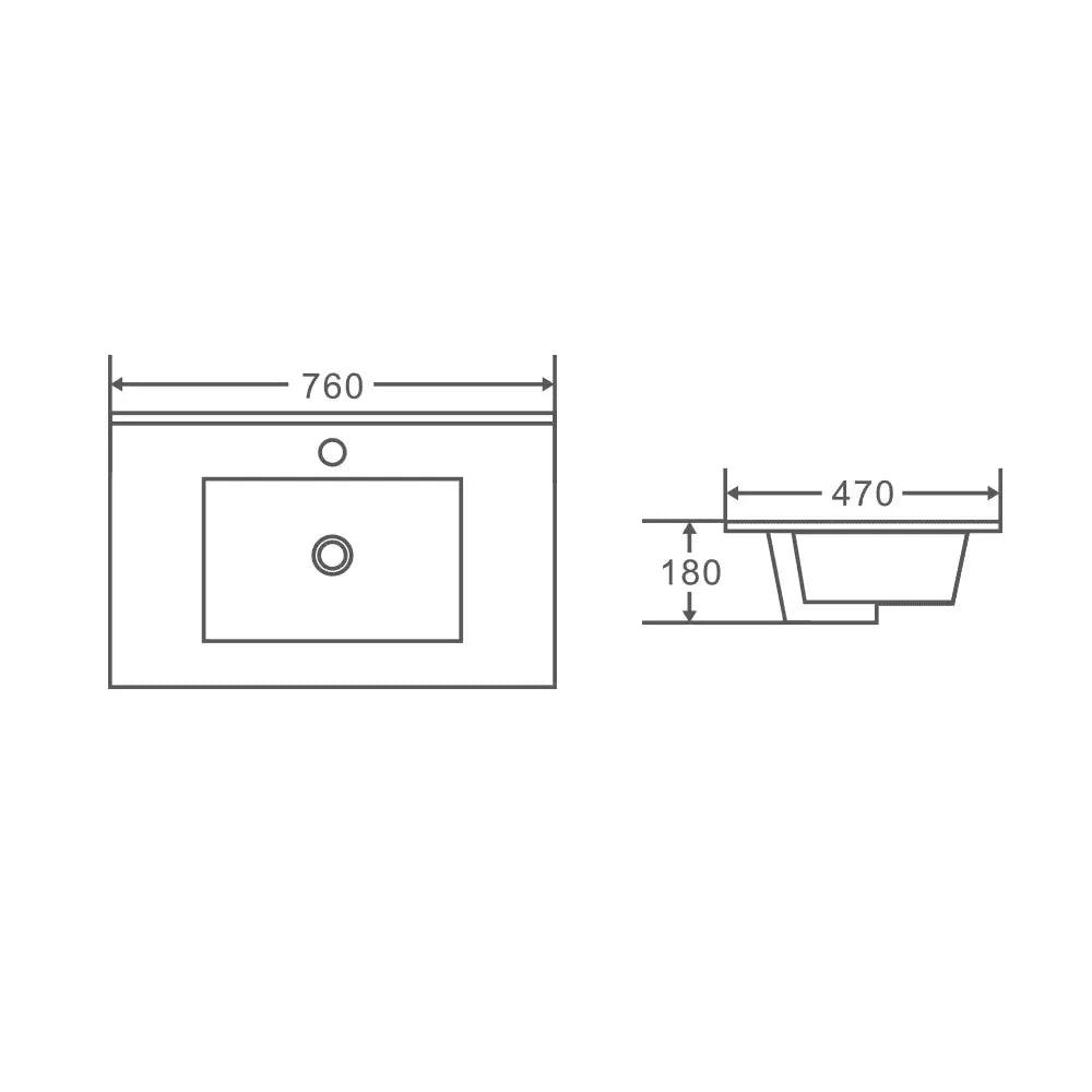 Seattle 750mm Wall-Hung Cabinet - Matt White mercioaustralia