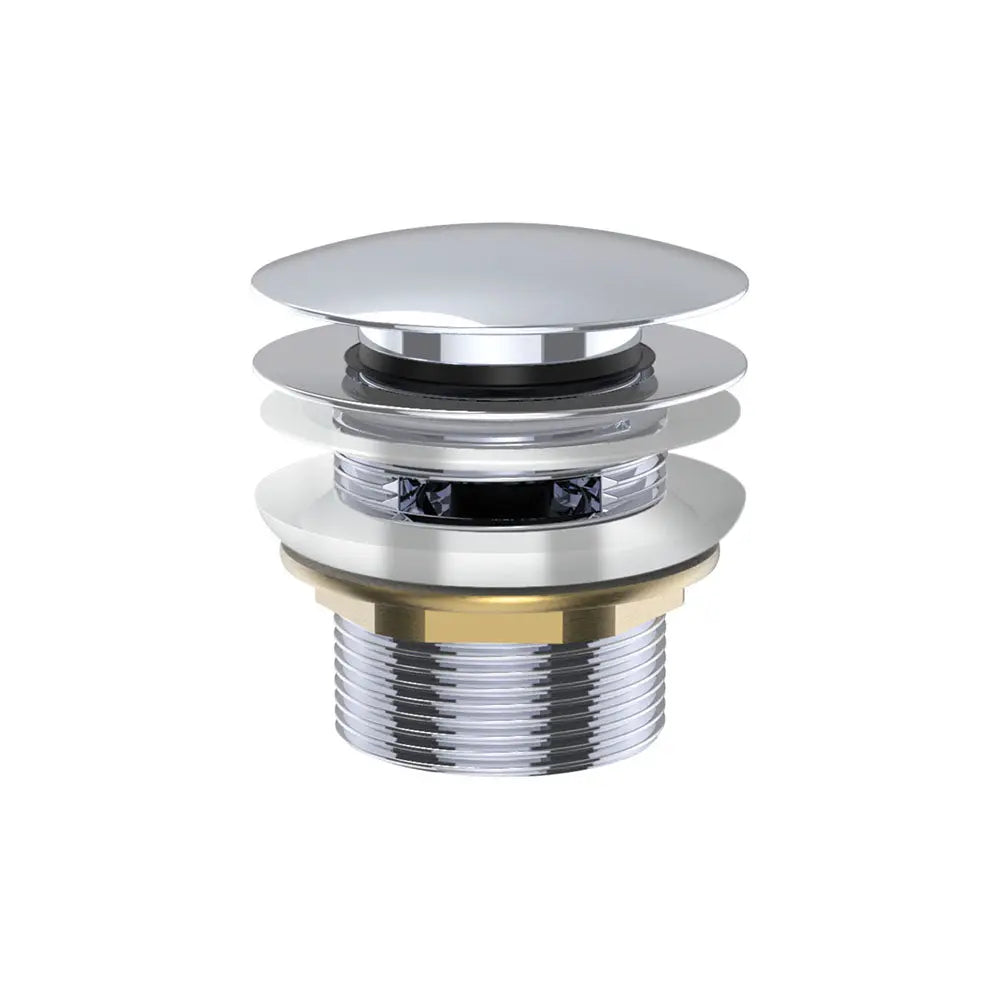 Universal Pull-Out/Pop-Up Brass Cap Bath Waste with Overflow, Chrome fienza