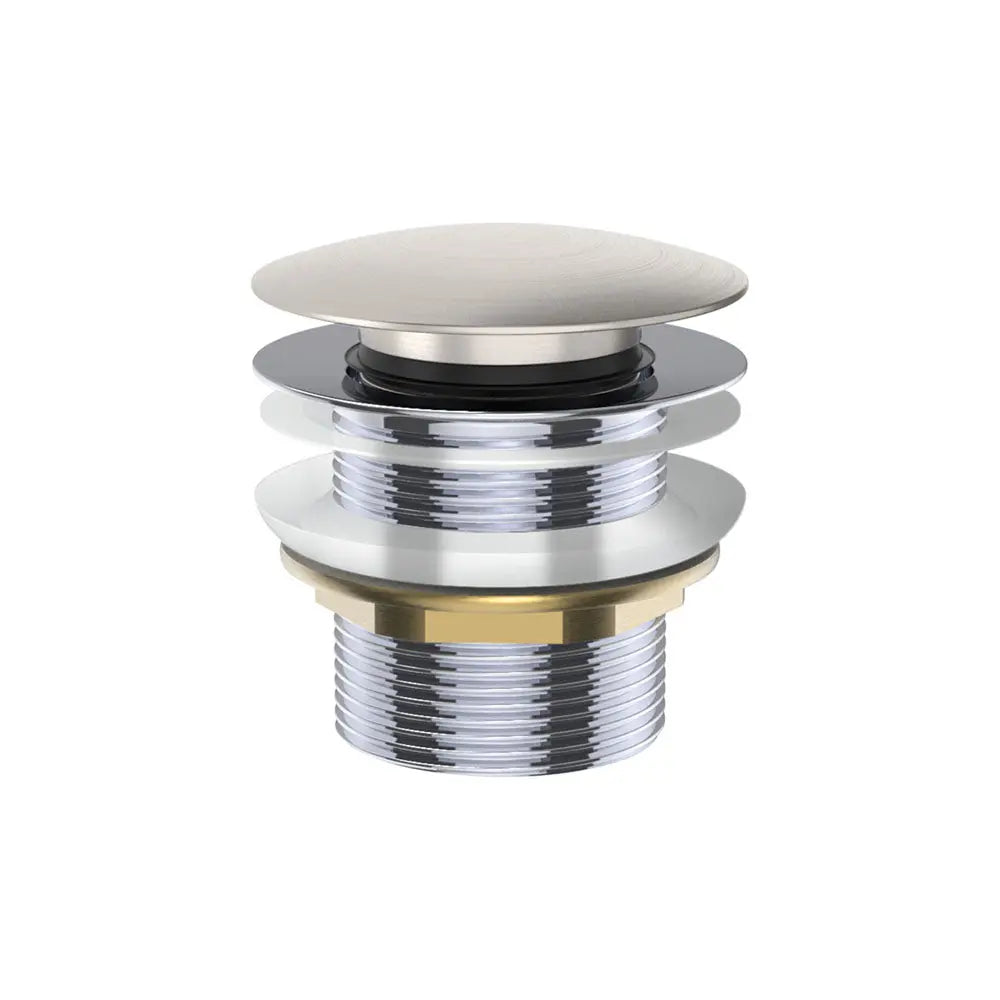 Universal Pull-Out/Pop-Up Brass Cap Bath Waste, Non-Overflow, Brushed Nickel fienza