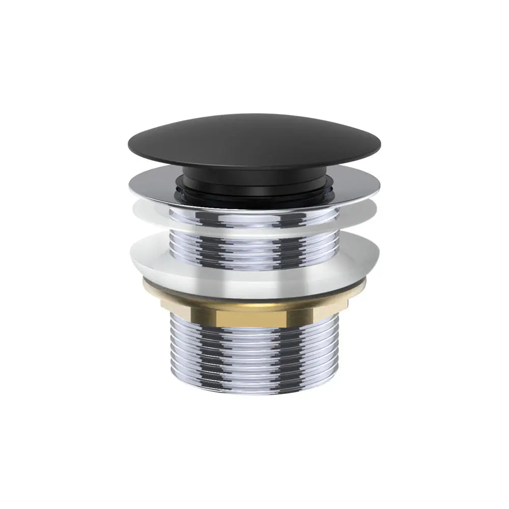Universal Pull-Out/Pop-Up Brass Cap Bath Waste, Non-Overflow, Matte Black fienza
