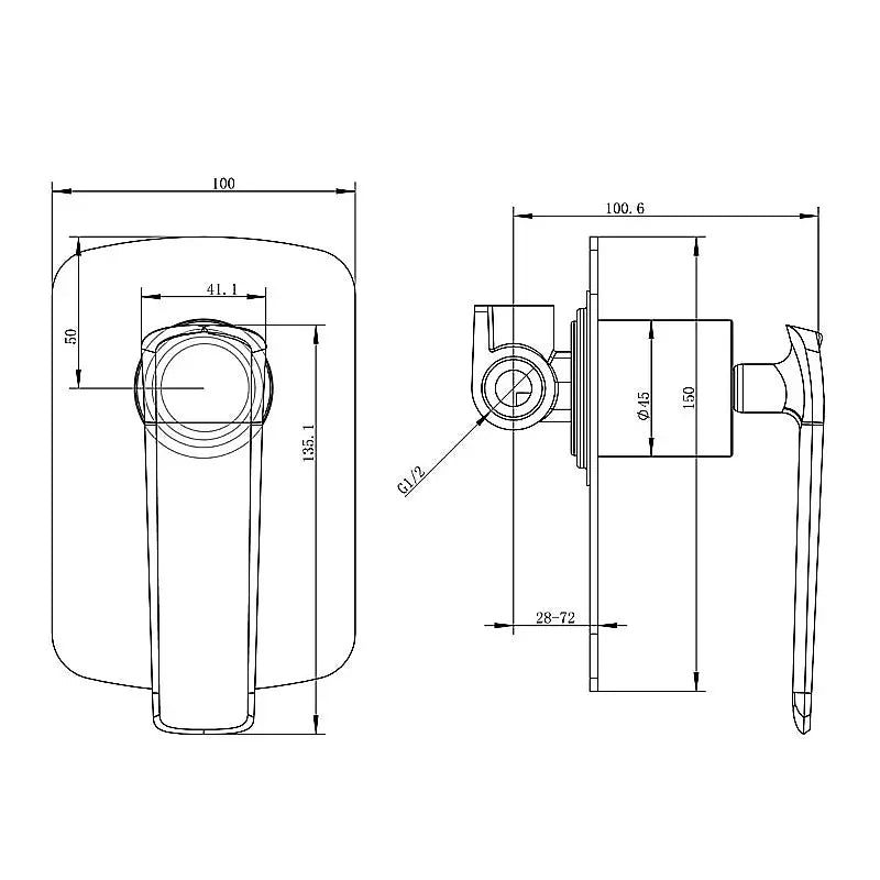 ESPERIA - Chrome Wall Mixer Aquaperla