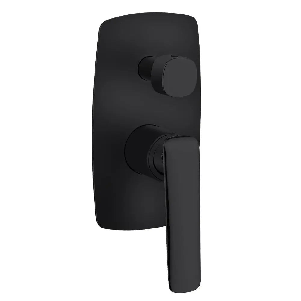 Bellino Matte Black Wall Mixer with Diverter Aquaperla