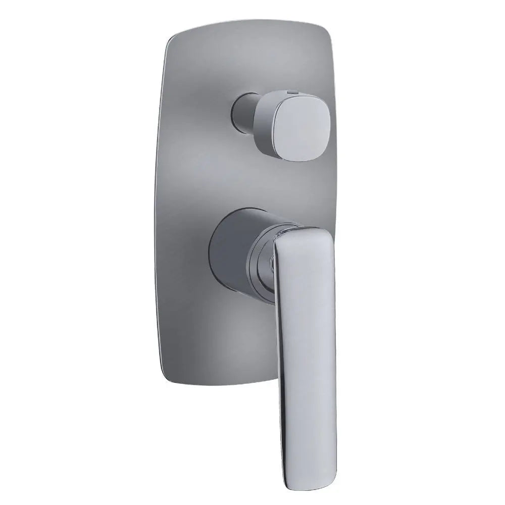 Bellino Brushed Nickel Wall Mixer with Diverter Aquaperla