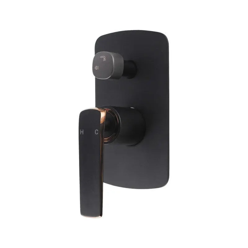 ESPERIA - Black & Rose Gold Diverter Mixer Aquaperla