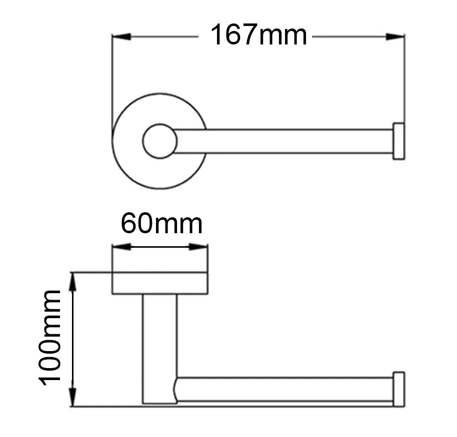 LUCID PIN - Brushed Brass Toilet Paper Holder Aquaperla