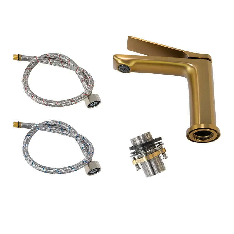 RUSHY - Brushed Brass Basin Mixer Aquaperla