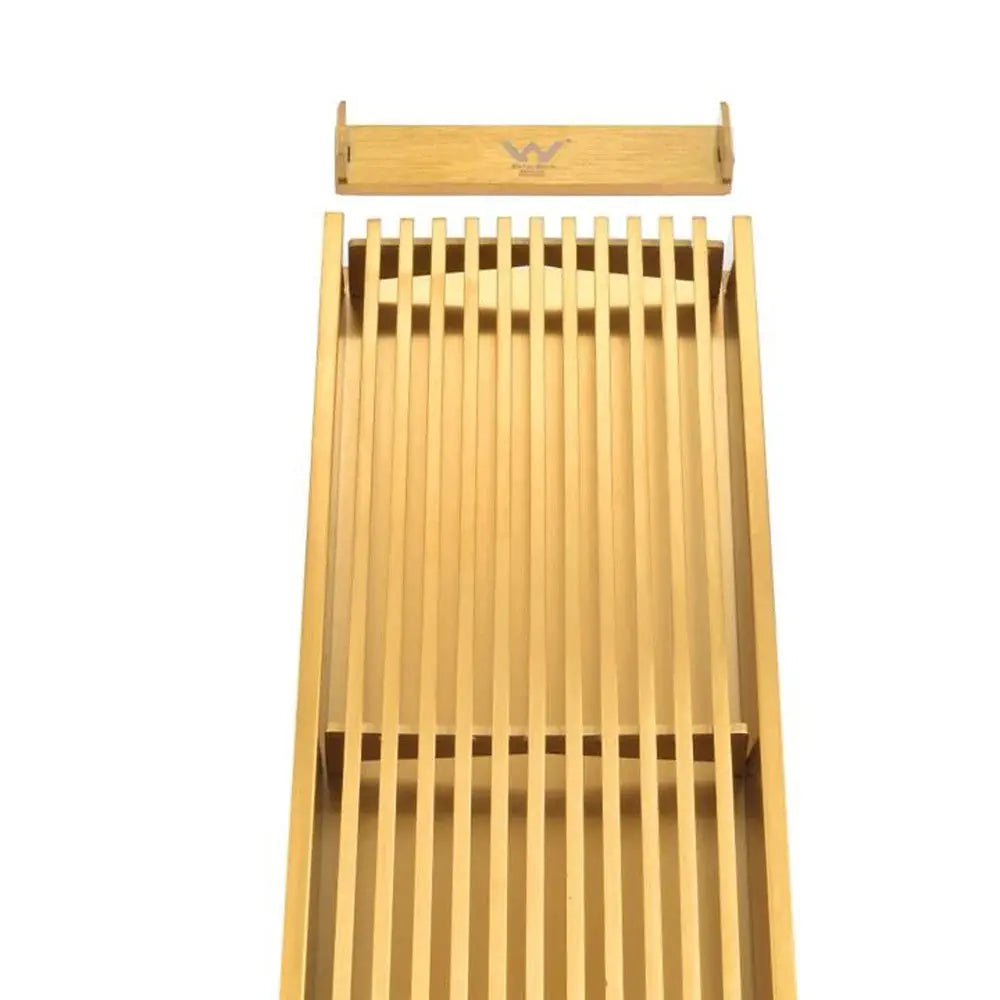Wide Brushed Gold Linear Floor Grate 600~3000 (L) X 100 (W) MM Somer