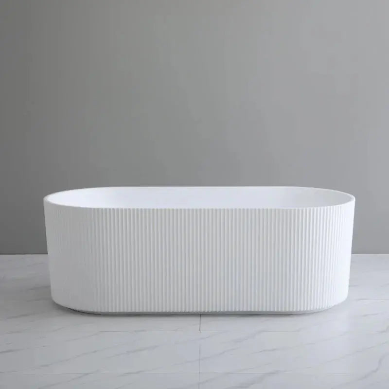 Oval Fluted Freestanding Bath 1700X800X580MM Poseidonbk