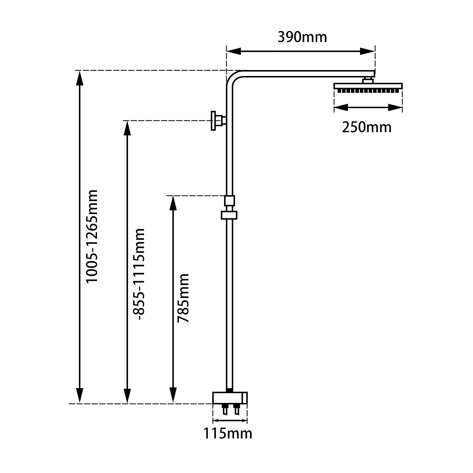 10" Chrome Shower Station Aquaperla