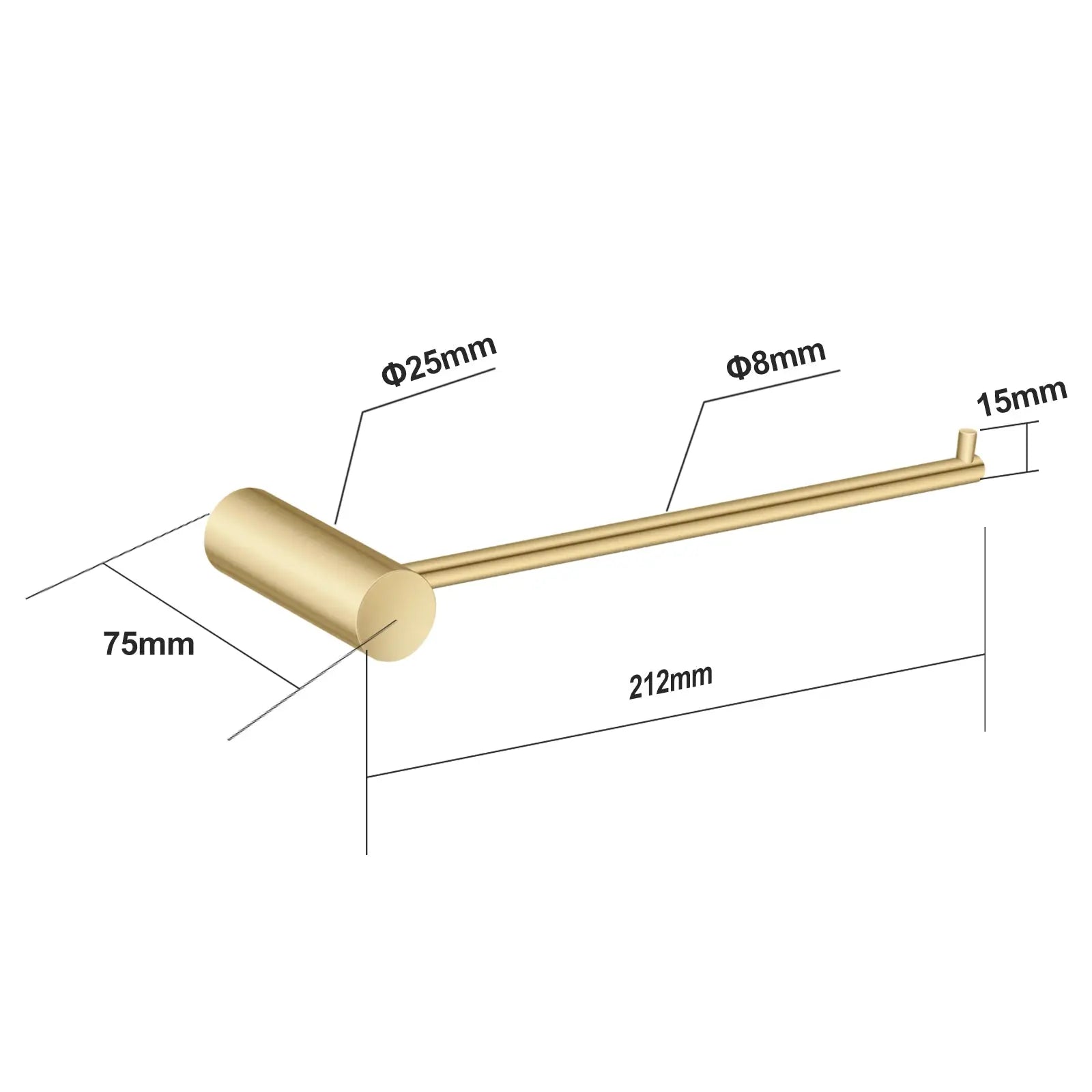 Brushed Brass Hand Towel Aquaperla