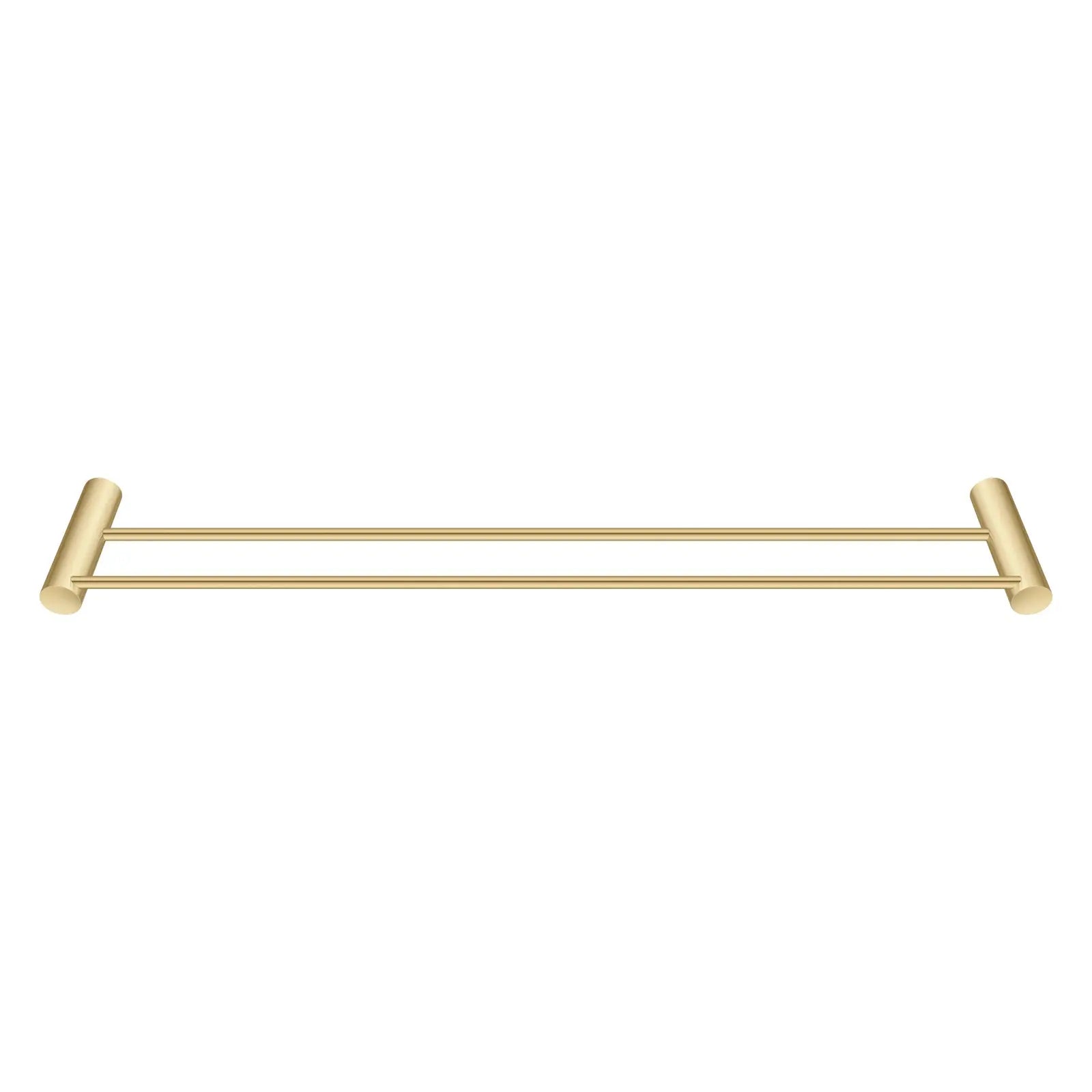 600mm Brushed Brass Double Towel Rail Aquaperla