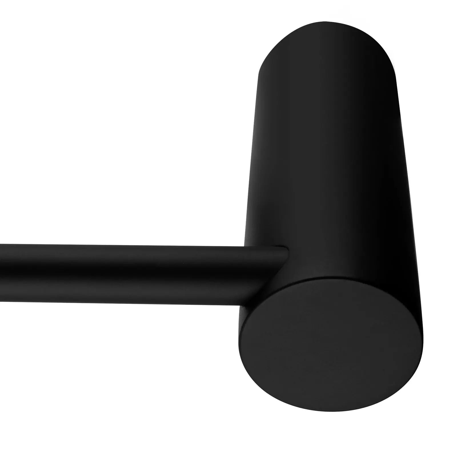 600mm Black Single Towel Rail Aquaperla
