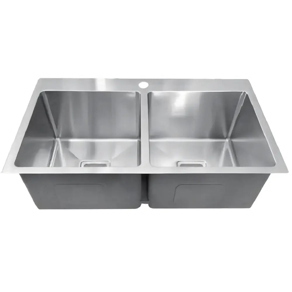 Stainless Steel Double Bowl Sink 775*450*235mm Poseidonbk