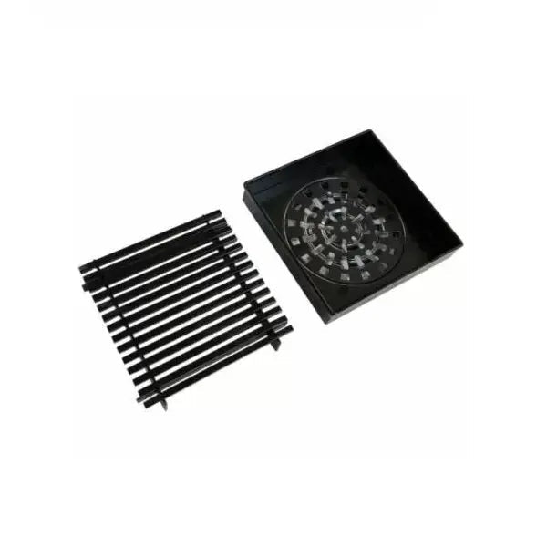 Matte Black 115mm Square Grill Floor Waste Somer