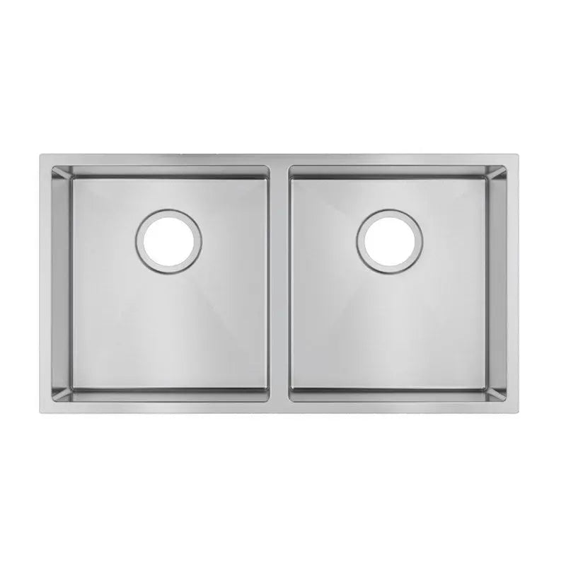Handmade Stainless Steel Gun Metal Grey Double Bowl Kitchen Sink 1.2mm (Top/Flush/Undermount) 820*457*230mm Aquaperla